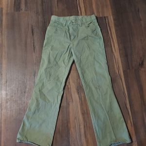 Green denim pants